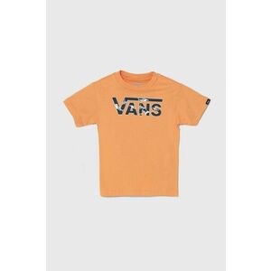 Vans tricou de bumbac pentru copii BY VANS CLASSIC LOGO FILL KIDS culoarea portocaliu, cu imprimeu imagine