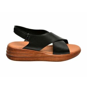 Sandale casual IMAGE negre, 4904, din piele naturala imagine