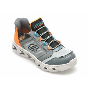 Pantofi sport SKECHERS gri, HYPNO-FLASH 2.0, din piele ecologica imagine