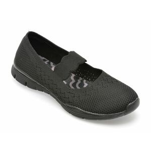Pantofi sport SKECHERS negri, SEAGER, din material textil imagine