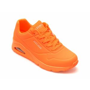 Pantofi sport SKECHERS portocalii, UNO, din piele ecologica imagine