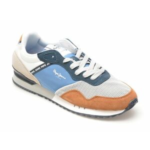 Pantofi sport PEPE JEANS albastri, LONDON ONE VINTED, din material textil imagine