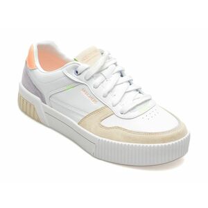 Pantofi SKECHERS albi, JADE, din piele ecologica imagine