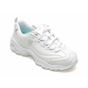 Pantofi SKECHERS albi, D LITES, din piele ecologica imagine