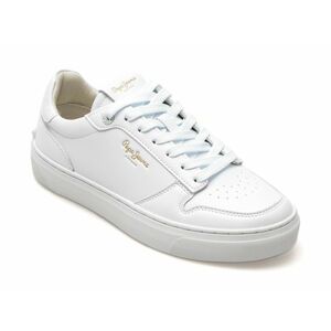 Pantofi casual PEPE JEANS albi, CAMDEN SUPRA, din piele naturala imagine