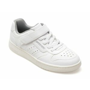 Pantofi sport SKECHERS albi, QUICK STREET, din piele ecologica imagine