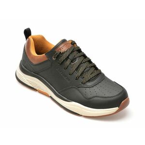 Pantofi sport SKECHERS negri, BENAGO, din piele naturala imagine