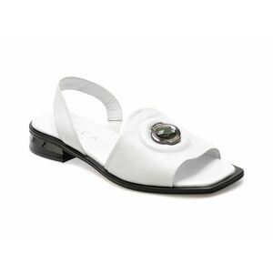 Sandale casual EPICA albe, 37217, din piele naturala imagine