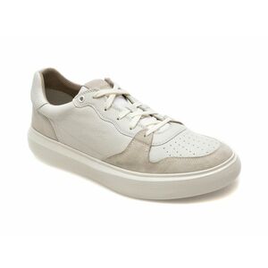 Pantofi casual GEOX albi, U455WB, din piele naturala imagine