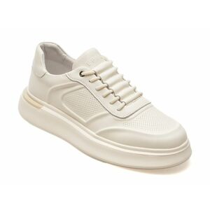 Pantofi casual EPICA albi, D3513, din piele naturala imagine