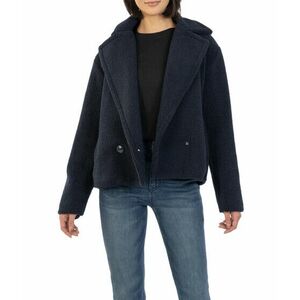 Imbracaminte Femei KUT from the Kloth Emaline Double-Breasted Sherpa Coat Navy imagine