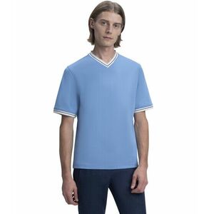 Imbracaminte Barbati BUGATCHI Short Sleeve Pima Cotton V-Neck Shirt with Contrast Rib Detail Riviera imagine