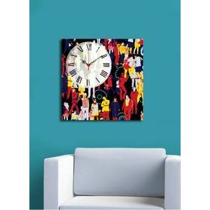 Ceas decorativ de perete Clock Art, 228CLA1664, Multicolor imagine