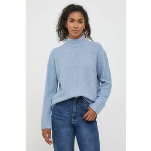 Pepe Jeans pulover din amestec de lana femei, cu turtleneck imagine