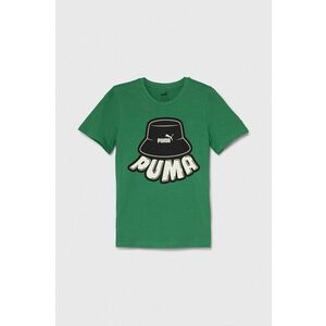 Puma tricou de bumbac pentru copii ESS+ MID 90s Graphic B culoarea verde, cu imprimeu imagine