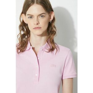 Lacoste tricou polo femei, culoarea roz imagine