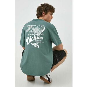 Dickies tricou din bumbac RAVEN TEE SS barbati, culoarea verde, cu imprimeu, DK0A4YYM imagine