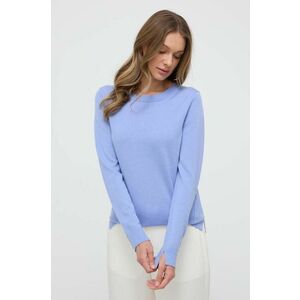 BOSS pulover de lână femei, culoarea turcoaz, light 50492551 imagine