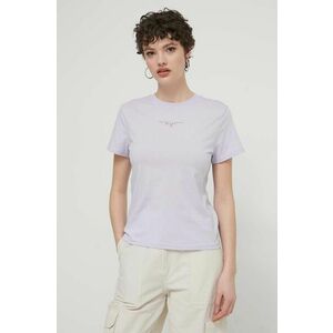 Tommy Jeans tricou din bumbac femei, culoarea violet DW0DW17828 imagine