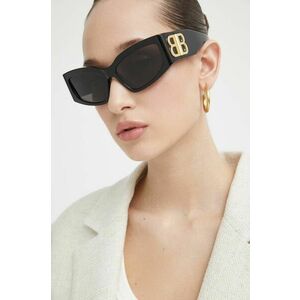 Balenciaga ochelari de soare femei, culoarea negru, BB0321S imagine