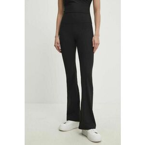 Answear Lab pantaloni femei, culoarea negru, evazati, high waist imagine