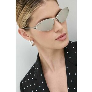 Balenciaga ochelari de soare femei, culoarea argintiu, BB0335S imagine