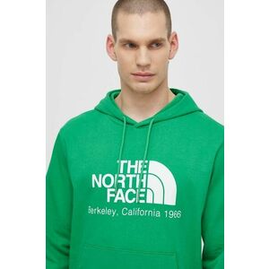 The North Face hanorac de bumbac M Berkeley California Hoodie barbati, culoarea verde, cu glugă, cu imprimeu, NF0A55GFPO81 imagine