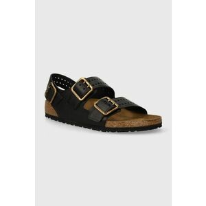 Birkenstock sandale de piele Milano Bold Gap barbati, culoarea negru, 1023622 imagine