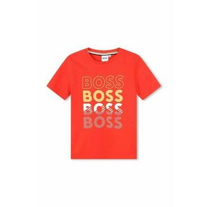 BOSS tricou de bumbac pentru copii culoarea rosu, cu imprimeu imagine