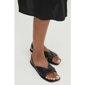 Medicine sandale de piele femei, culoarea negru imagine