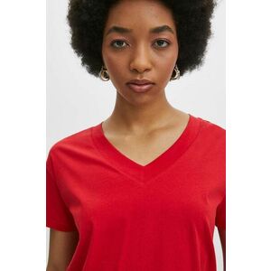 Medicine tricou din bumbac femei, culoarea rosu imagine