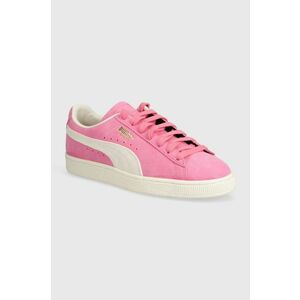 Puma sneakers din piele intoarsă Suede Neon culoarea roz, 396507 imagine