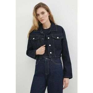 Answear Lab geaca jeans femei, culoarea albastru marin, de tranzitie imagine