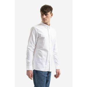 A.P.C. cămașă din bumbac Chemise Greg bărbați, culoarea alb, cu guler clasic, regular COECK.H12499-WHITE imagine