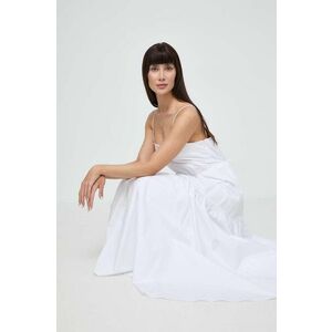 Ivy Oak rochie din bumbac culoarea alb, maxi, evazati, IO117615 imagine