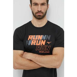 Mizuno tricou de alergare Core Run culoarea negru, cu imprimeu, J2GAB008 imagine
