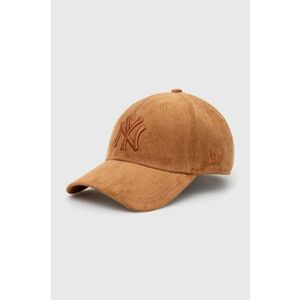 New Era șapcă de baseball din catifea culoarea maro, cu imprimeu, NEW YORK YANKEES imagine