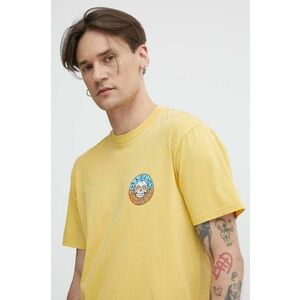 Billabong tricou din bumbac barbati, culoarea galben, cu imprimeu, ABYZT02233 imagine