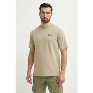 New Balance tricou din bumbac barbati, culoarea bej, cu imprimeu, MT41588SOT imagine