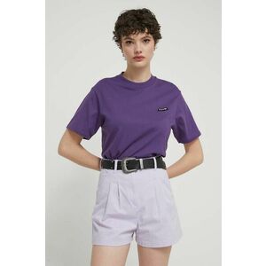 Volcom tricou din bumbac femei, culoarea violet imagine