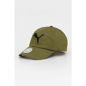 Puma șapcă de baseball din bumbac culoarea verde, cu imprimeu, 024587 imagine