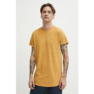 G-Star Raw tricou din bumbac barbati, culoarea portocaliu, neted imagine