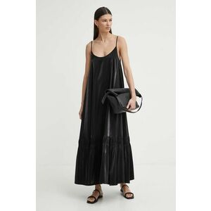 AERON rochie IMOGEN culoarea negru, maxi, evazati, AW24SSDR523491 imagine