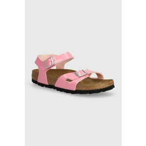 Birkenstock sandale copii Rio Kids BF Patent culoarea roz imagine