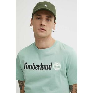 Timberland tricou din bumbac barbati, culoarea verde, cu imprimeu, TB0A5UPQEW01 imagine
