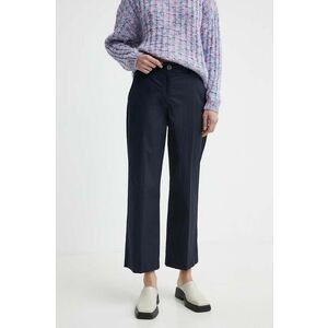 PS Paul Smith pantaloni femei, culoarea albastru marin, drept, high waist, W2R.319T.M30368 imagine