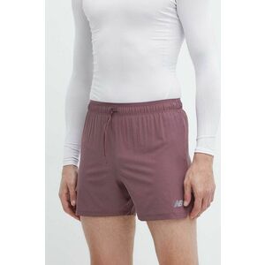 New Balance pantaloni scurți de alergare culoarea violet, MS41286LIE imagine
