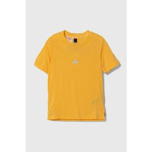 adidas tricou copii culoarea galben, cu imprimeu imagine