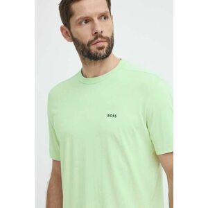 BOSS Green tricou bărbați, culoarea verde, cu imprimeu 50506373 imagine