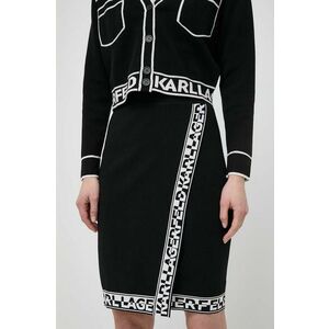 Karl Lagerfeld fusta culoarea negru, mini, drept imagine